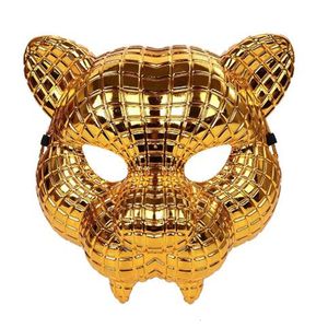 Masques de fête 20CM Squid A Game Vip Client Invité Boss Masque Golden Boss Leopard Halloween Tigre Adulte Party Prop Masque Pour Homme Cosplay Shell GC1934