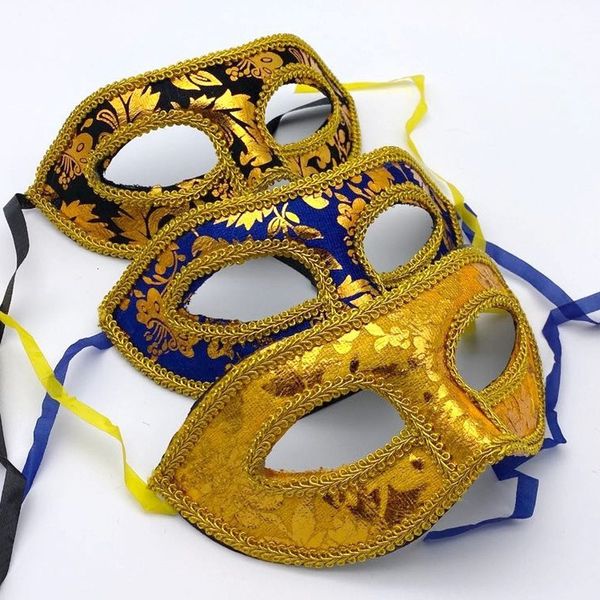 Party Masks 24 pièces unisexe vénitien mascarade Jazz masques Vintage fleur femmes homme Costume Halloween Mardi Gras carnaval fête accessoire 230313