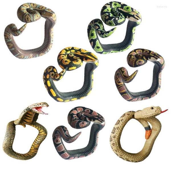 Masques de fête 2PCS Faux Serpent Nouveauté Jouets Simulation Bracelet Effrayant Crotale Cobra Horreur Drôle Anniversaire Jouet Blague Blague Cadeaux