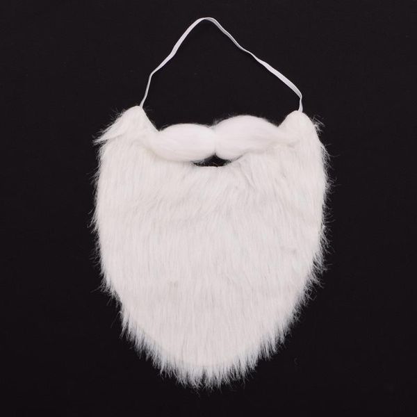 Masques de fête 2pcs / Lot Père Noël Barbe Moustache Accessoires de déguisement de Noël Cosplay Dress Up
