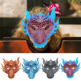 Masques de fête 3D Dragon Facehugger Halloween mascarade visage couverture respiration dégagée demi boucliers pour Cosplay Costume partie 230818