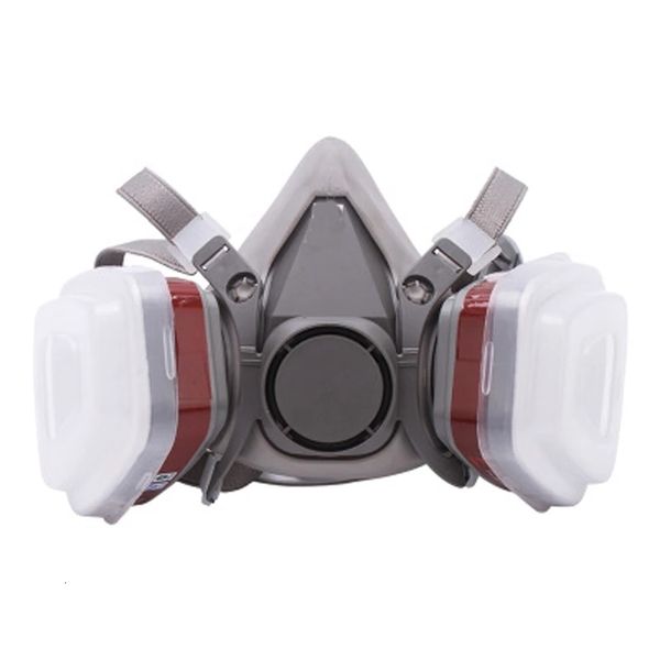 Masques de fête 6200 Masque à gaz respirateur Anti-poussière Respirateur Masque à gaz Protection Masques à gaz industriels avec filtres largement utilisés 230823