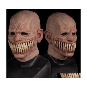 Masques de fête Adt Horror Trick Toy Effrayant Prop Latex Masque Devil Face Er Terror Py Blague Pratique Pour Halloween Prank Jouets Drop Delivery Dh6Np