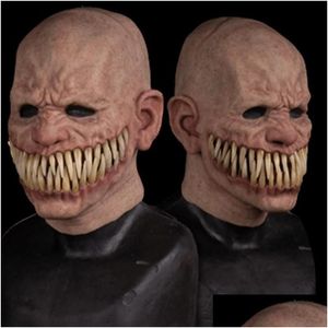 Masques de fête Adt Horror Trick Toy Effrayant Prop Latex Masque Devil Face Er Terror Py Blague Pratique Pour Halloween Prank Jouets Drop Delivery Dhnfo