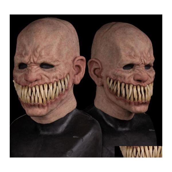 Masques de fête Adt Horror Trick Toy Effrayant Prop Latex Mask Devil Face Er Terror Py Blague Pratique Pour Halloween Prank Toys Drop Delivery Dhvrx