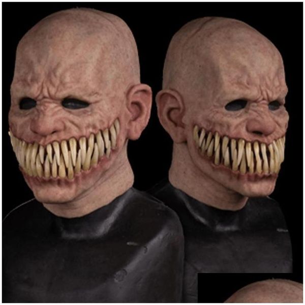 Party Masks Adt Horror Trick Tot Toy Scary Prop Latex masque diable face er Terror Py Joke Practical pour Halloween Prank Toys Drop Livrot Dhzm9