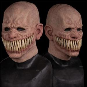 Máscaras de fiesta Adulto Horror Truco Juguete Scary Prop Máscara de látex Diablo Cara Cubierta Terror Espeluznante Broma práctica para Halloween Broma Juguetes GC2357