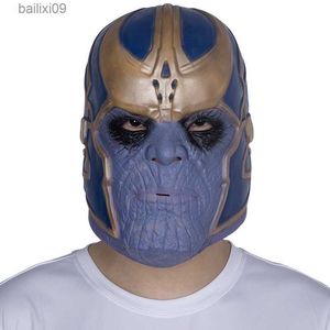 Masques de fête Adulte Thanos Masque Latex Tête Complète Infinity War Masque Casque Halloween Fantaisie Robe Costume Accessoires T230905