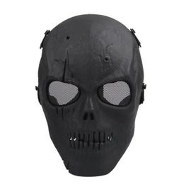 Masques de fête Masque Airsoft Crâne Masque de protection complet militaire - Noir 220823