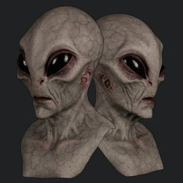 Máscaras de fiesta Máscara alienígena para adultos | Disfraz Realista | Cabeza de cosplay espeluznante | Mascarilla de fiesta de rostro completo beige se adapta a todos los gastos de envío gratis 230927