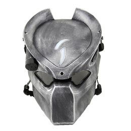 Party Masks Alien vs Predator Lonely Wolf Mask met lamp Outdoor Wargame Tactical Full Face CS Halloween Cosplay Horror 230818