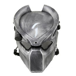 Party Masks Alien vs Predator Lonely Wolf met lamp Outdoor Wargame Tactical Full Face CS Halloween Cosplay Horror 230411
