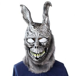 Feestmaskers Animal Cartoon Rabbit Mask Donnie Darko Frank The Bunny Costume Cosplay Halloween Party Maks Supplies 220826