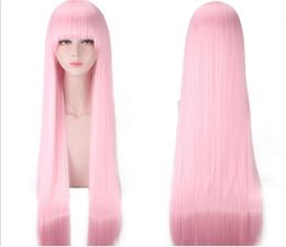 Máscaras de fiesta Anime DARLING In The FRANXX 02 Cosplay pelucas Zero Two Long Pink pelo sintético Perucas peluca C055
