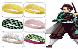 Party Masks Anime Kimetsu no yaiba cosplay Headwear Men Femmes Bandeau de sport décontracté Accessoires Halloween Decor3672869