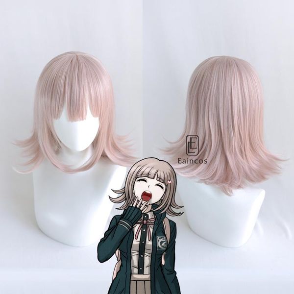 Masques de fête Anime Super Danganronpa Nanami ChiaKi perruque Cosplay femmes cheveux chapeaux synthétique haute température fibre