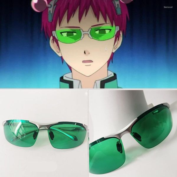 Masques de fête Anime la vie désastreuse de Saiki K. Cosplay lunettes Kusuo lentille verte lunettes de soleil accessoires de mode quotidiens accessoires