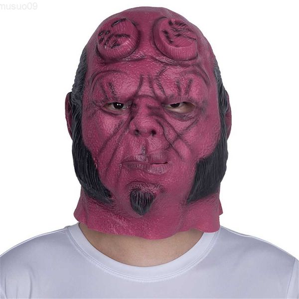 Masques de fête Anung Un Rama Hell Demon Latex Masque Halloween Déguisement Party Superhero Cosplay Costume Props L230803