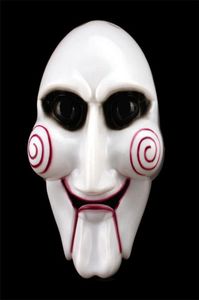 Mascaras de fiesta llegada a Halloween Cosplay Saw Puppet Mask Masquerade Costume Billy Jigsaw Props Atmósfera festiva Suministros7248018