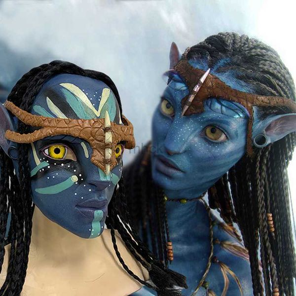 Masques de fête Avatar Latex Masque Halloween Party Cosplay Adulte Avatar Masque Carnaval Costume Party Props HKD230801