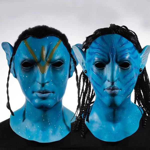 Máscaras de fiesta Avatar Navi Mask Jack Jack Sally Neytiri Casco Planeta Pandora Halloween Accesorios de disfraces Props Q240508