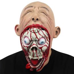 Feestmaskers Big Mouth Zombie Devil Halloween Maskers Ins Cosplay Scary Alien Demon Mask Masker Event feest Feestelijke benodigdheden Home 220926