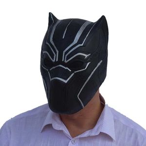 Party Masks Black Panther Role Play Soft Latex Mask Adult Halloween Dress Up Face Casque Accessoires Q240508