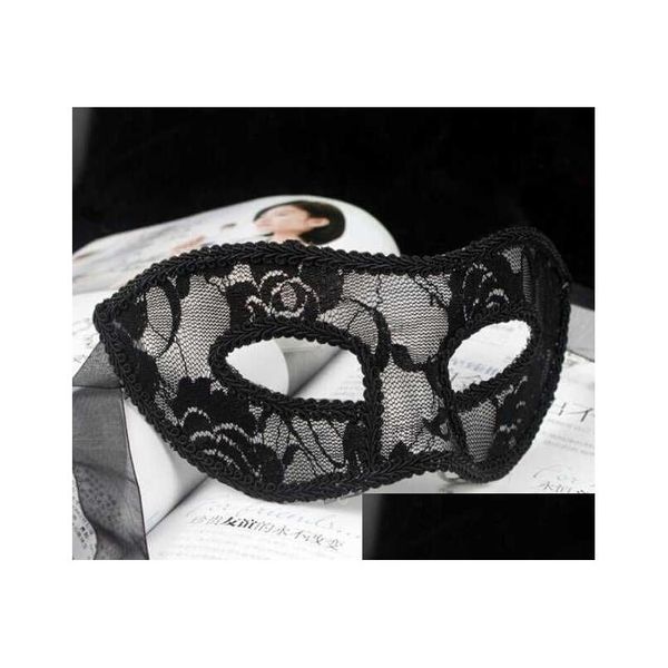 Masques de fête Noir Rouge Blanc Femmes Sexy Dentelle Masque Pour Les Yeux Pour Mascarade Halloween Vénitien Q0806 Drop Livraison Maison Jardin Festive Suppli Dhtz6