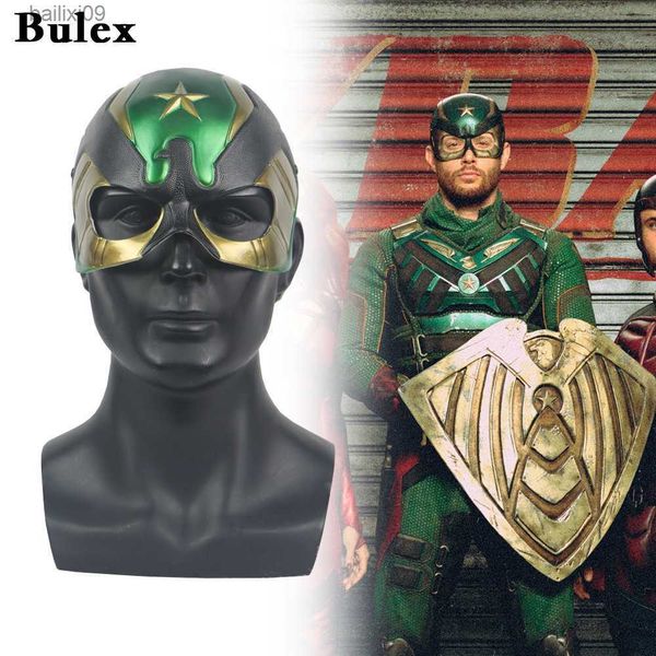 Masques de fête Cafele The Boys Masque en latex Anime Cosplay Soldier Boy Casque Demi-visage Masques de super-héros pour Halloween Cosplay Costume Props T230905