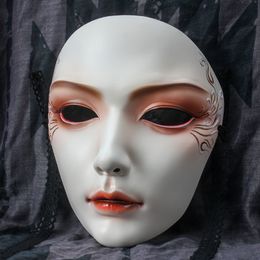 Party Masks Chinese Style Hanfu Masque peint à la main Femmes Masquerade Party Cosplay 220823