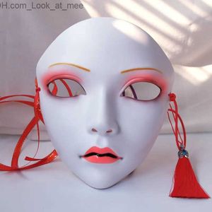 Máscaras de fiesta Máscaras de estilo chino Anime Cosplay Máscara Hanfu Accesorios de disfraces Carnaval Mascarada Máscara Halloween DIY Decoración Decoraciones para fiestas Q231009