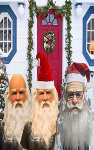 Party Masks Christmas Face Adults Santa Clause LATEX Headgear Cosplay Tools for Thème 2210171760377