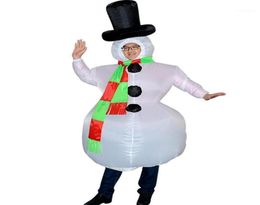 Party Masks Christmas gonflable Snowman Costume Costume For Adults Halloween Cosplay FP817337834