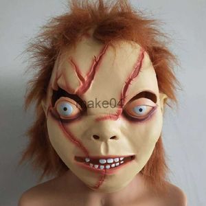 Máscaras de fiesta Máscara Chucky Cosplay Scary Mascara Halloween Terror Máscara de látex Realista Chucky Doll Máscaras de terror J230807