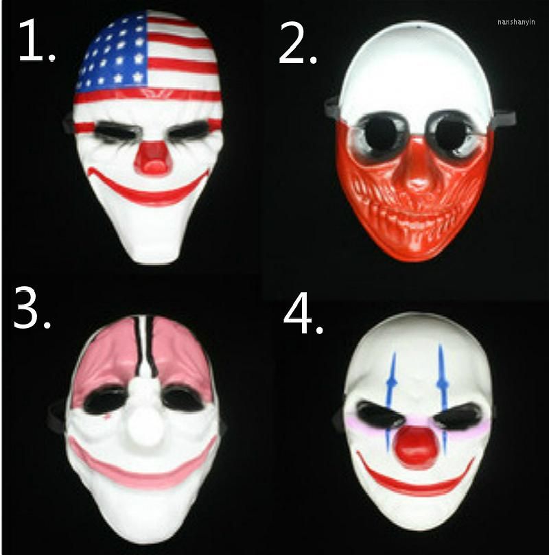 Party Masks Clown pour mascarade effrayant clowns masque Payday 2 Halloween Horrible Graffiti Film Anime Movie Cosplay