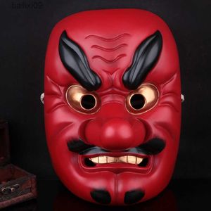 Masques de fête Édition Collector Film Thème Résine Noh Bouddhisme Prajna Masque Japonais Samouraï Tengu Masque Halloween Horreur Long Nez Drame T230905