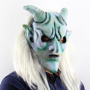 Party Masks Cosplay Latex Masques Halloween effrayant Demon Devil Cosplay Horrible Horn Mask Adults Party Party 230811