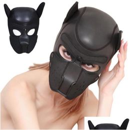 Feestmaskers cosplay rollenspel hondenmasker fl kop met oren erotische sexy club drop levering home tuin feestelijke feestartikelen dhpkh