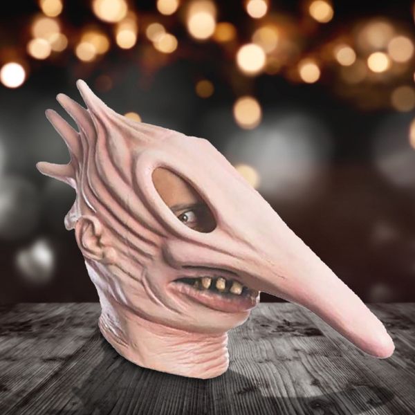 Masques de fête Cosplay effrayant Horrible homme-masque Halloween masque long nez oiseau Beek Steampunk gaz latex masque Halloween Cosplay Prop pour enfant 230904