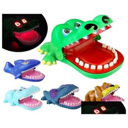 Masques de fête Creative Big Taille Clogodile Bouche Dentiste Morsure Doigt Jeu Gags Drôles Avec Ampli Sonore Jouet Pour Enfants Famille Jouer Drop Dhlwl