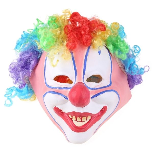 Masques de fête Couleur Créative Masque De Clown Cheveux Déguisement Costume Accessoires De Jeu De Rôle Habillage De Vacances 230630