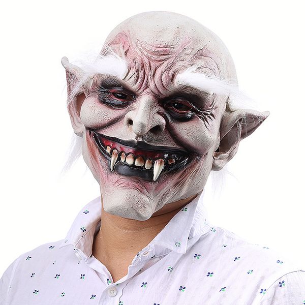Party Masks Creative Cosplay Horrible Teeth Creepy Big Ear Eary Halloween Mask Full Face Head Castume Costume Prop pour Carnival Thème Party 230812