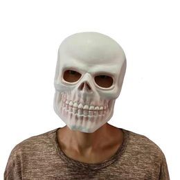 Feestmaskers creatief vreselijke cosplay griezelige witte kop botschedel skelet skelet enge grappig Halloween masker volle gezicht helm feest kostuum rekwisieten 230818