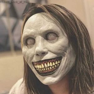 Party Maskers Griezelig Halloween Masker Lachend Demonen Horror Gezicht Het Kwaad Cosplay Props Maskerade Kleding Accessor Q231009