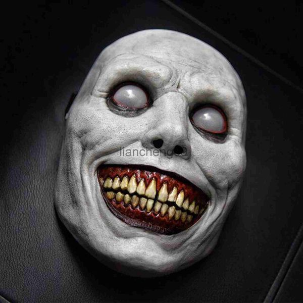 Masques de fête Creepy Halloween Masque Souriant Démons Horreur Masques Visage Le Mal Cosplay Props Fête Mascarade Halloween Masque Vêtements Accessoire x0907