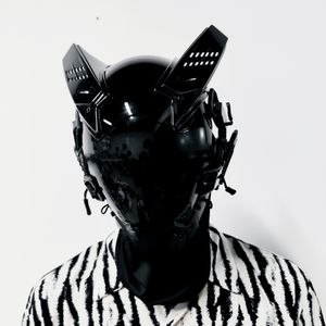 Máscaras de fiesta Cyberpunk Máscara Casco Cosplay Tecnología de viento funcional Sentido Cara completa Capucha Bouncy DJ Bar 230608