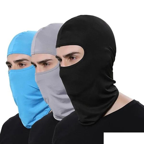 Party Masks Cycling Motorcycle Face Mask Outdoor Sports Sports Hood Fr Er Clava Summer Sun Rotection Neck Scraf Riding Headgear JJ Drop Dev Dhysw