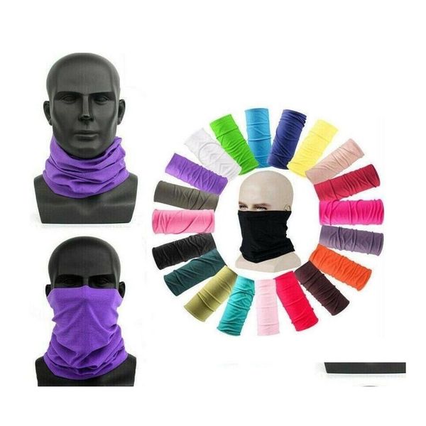 Máscaras de fiesta Ciclismo Unisex Bufanda mágica Colorf Cabeza Cara Máscara protectora Cuello Polaina Bikers Tubo Bandana Muñequera Gorro Gorro al aire libre Dhpva