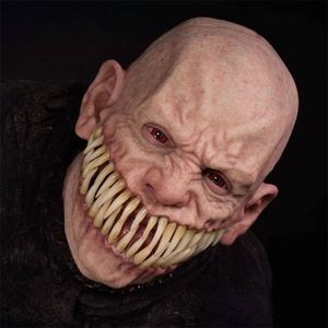 Máscaras de fiesta Máscara de látex de demonio Mutante de diablo aterrador con disfraz de dientes largos realistas Accesorios de fiesta de Halloween Stalker 220915