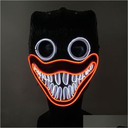 Party Masks Design Halloween Fl Face LED Light Up Festival Carnival Horror Scary Movie Cosplay DCOR 220920 DROP DIVRAITE